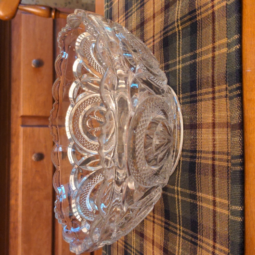 Vintage Pressed Glass Fruit Bowl